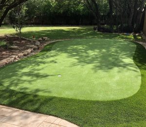 Private back yard putting green