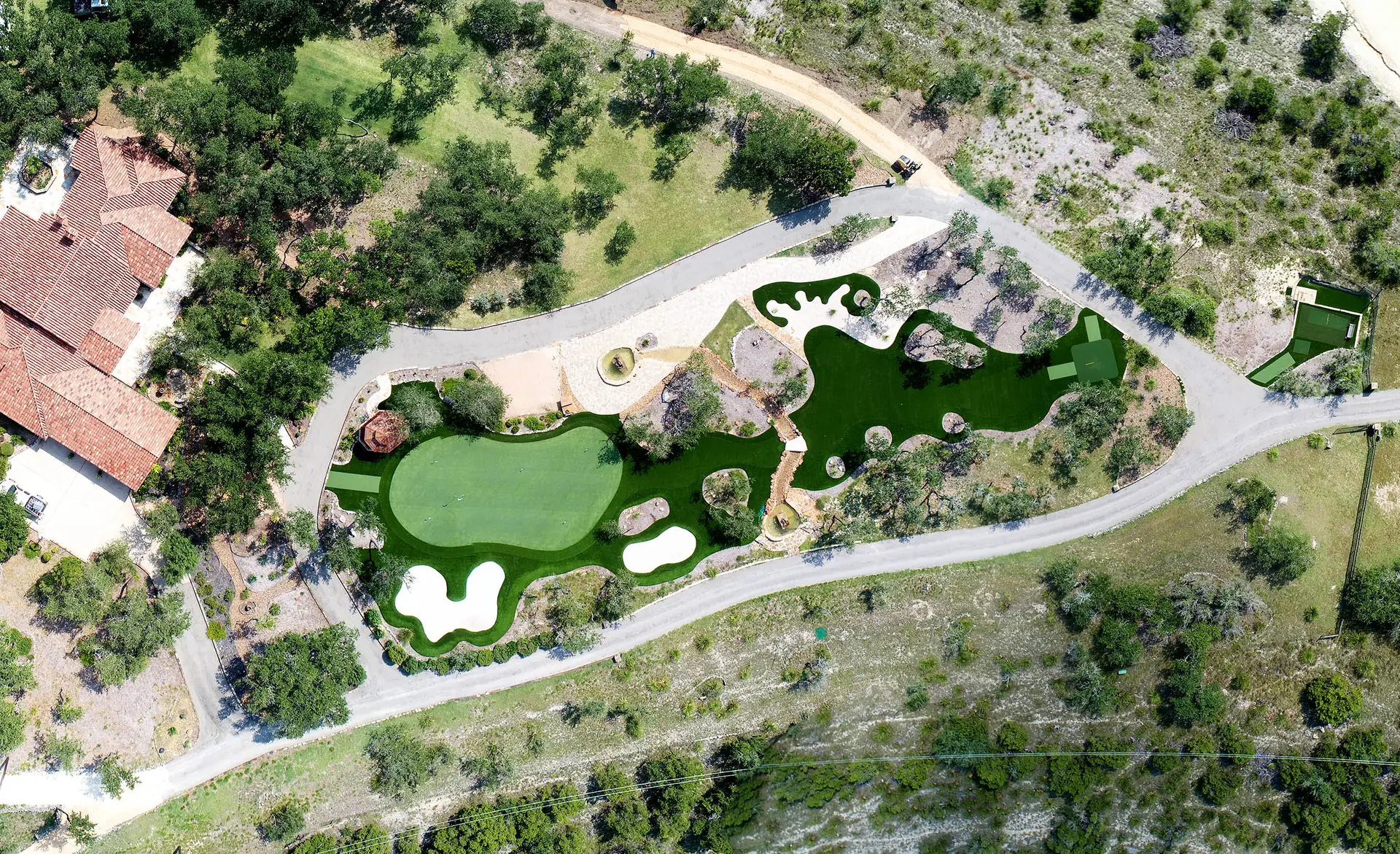 large scale private golf green designers